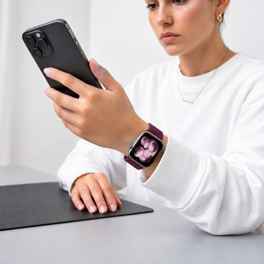 TECH-PROTECT NylonMag Λουράκι Apple Watch 8/9/10/11/12/SE (40/41/42 mm), Deep Burgundy - Image 5