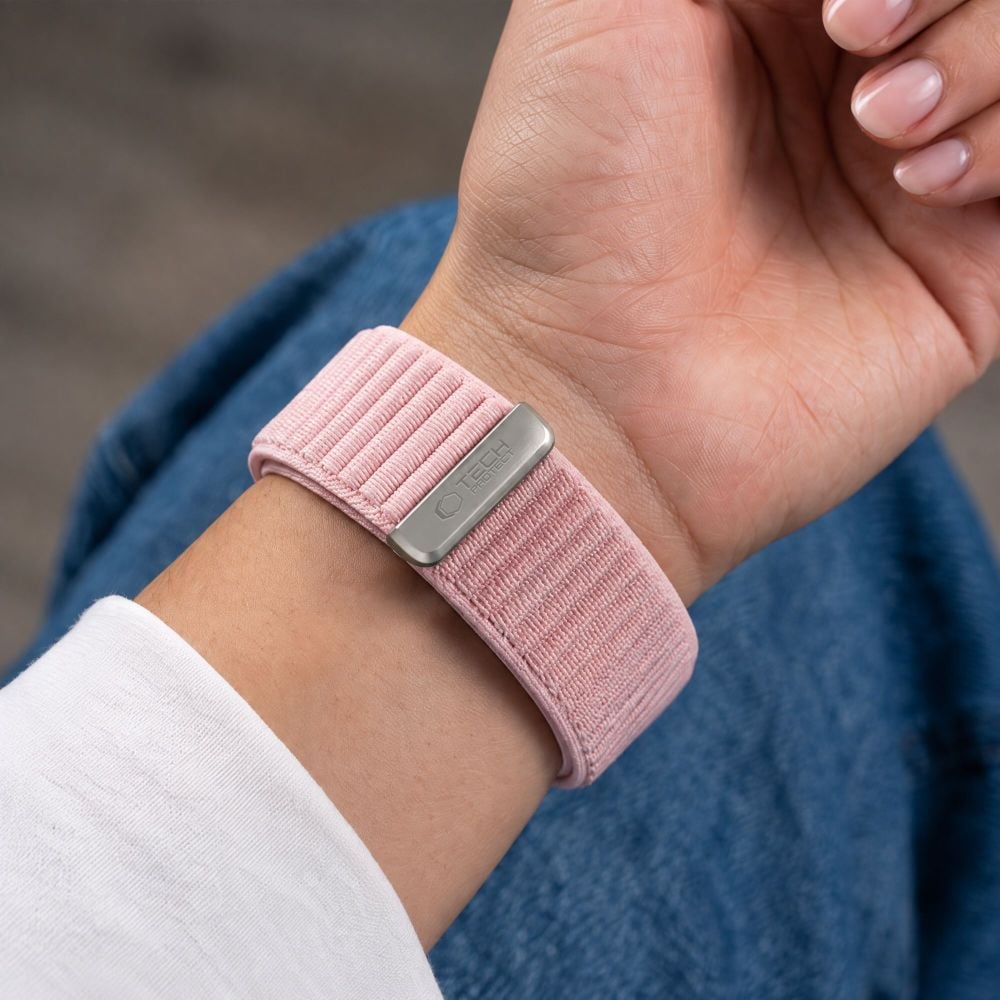 TECH-PROTECT NylonLoop Λουράκι Apple Watch 8/9/10/11/12/SE/Ultra (44/45/46/49 mm), Ροζ Πούδρα - Image 5