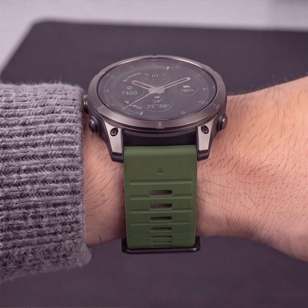 Tech-Protect Silicone Garmin Fenix 5 / 6 / 6 Pro / 7 / 8 / 8 Pro / E / 9 / 9 Pro (47 mm) Military Green - Image 5