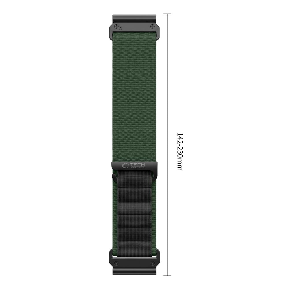 TECH-PROTECT Nylon Pro Λουράκι Garmin Fenix 5X / 5X Plus / 6X / 6X Pro / 7X / 8 / 8 Pro / 9 / 9 Pro (51 mm), Πράσινο/Μαύρο - Image 3