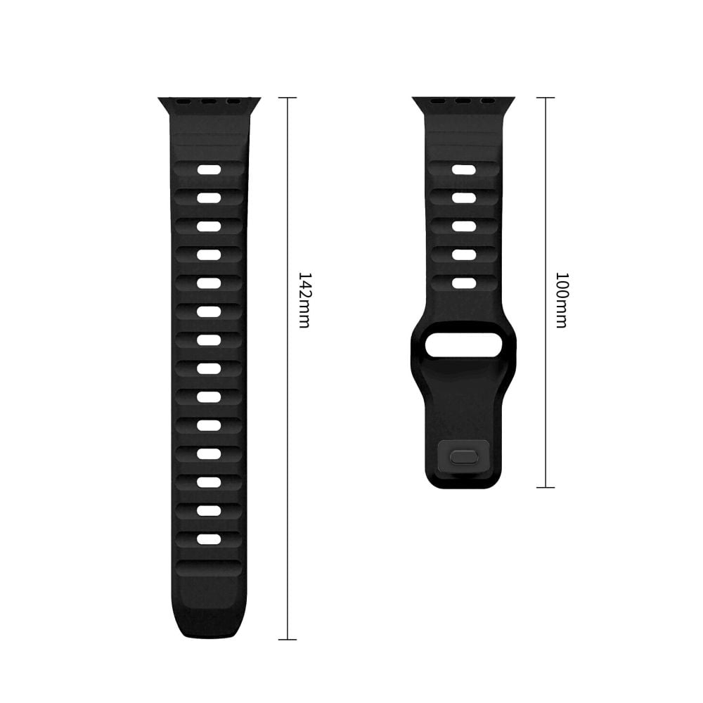 TECH-PROTECT Silicone Line Λουράκι Apple Watch 8 / 9 / 10 / 11 / 12 / SE / Ultra (44 / 45 / 46 / 49 mm), Μαύρο - Image 3