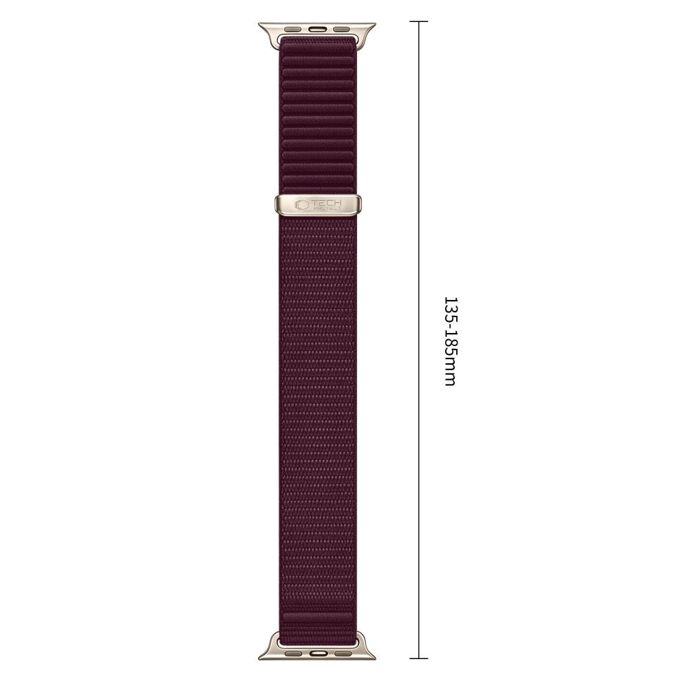 TECH-PROTECT NylonLoop Λουράκι Apple Watch 8/9/10/11/12/SE/Ultra (44/45/46/49 mm), Deep Burgundy - Image 3