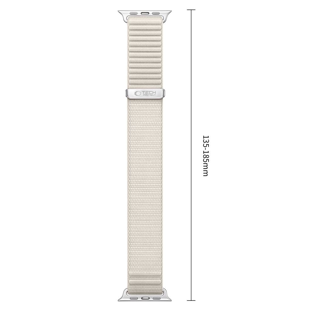 TECH-PROTECT NylonLoop Λουράκι Apple Watch 8/9/10/11/12/SE/Ultra (44/45/46/49 mm), Starlight - Image 3