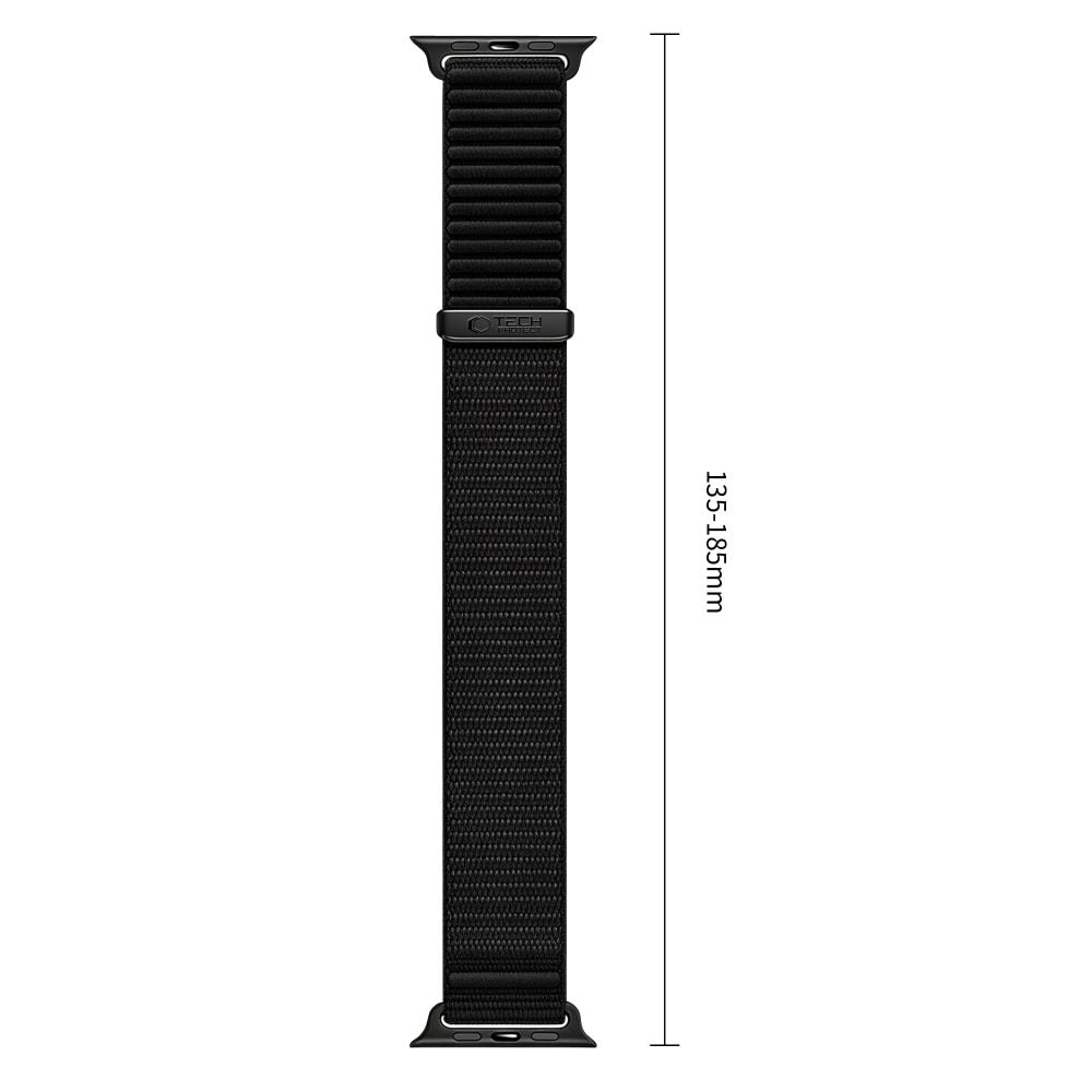 TECH-PROTECT NylonLoop Λουράκι Apple Watch 8 / 9 / 10 / 11 / 12 / SE (40 / 41 / 42 mm), Μαύρο - Image 3