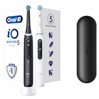 Oral-B iO Series 5 Ηλεκτρική Οδοντόβουρτσα Duo Pack, Μαύρο/Λευκό, EU