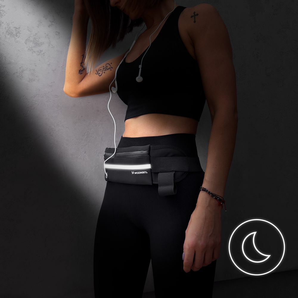 Ζώνη Τρεξίματος WRBBK1, Επεκτάσιμη, Μαύρη - Image 5