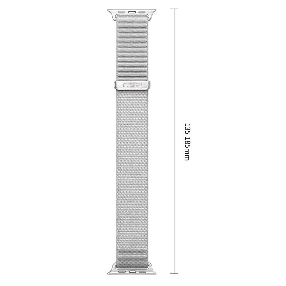 TECH-PROTECT NylonLoop Λουράκι Apple Watch 8/9/10/11/12/SE/Ultra (44/45/46/49 mm), Light Grey - Image 3