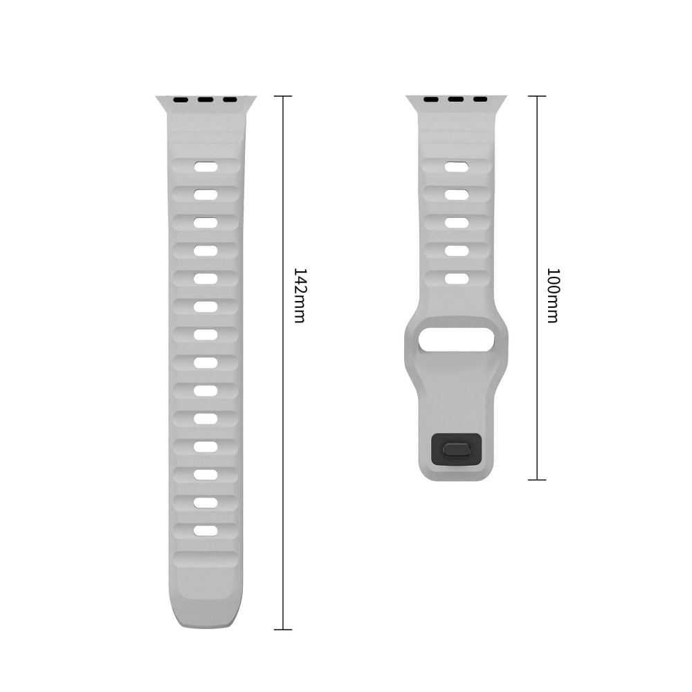 TECH-PROTECT Silicone Line Λουράκι Apple Watch 8/9/10/11/12/SE/Ultra (44/45/46/49 mm), Lunar Grey - Image 3