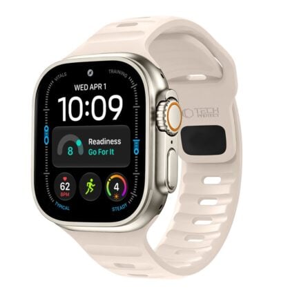 TECH-PROTECT Silicone Line Λουράκι Apple Watch 8/9/10/11/12/SE/Ultra (44/45/46/49 mm), Stone