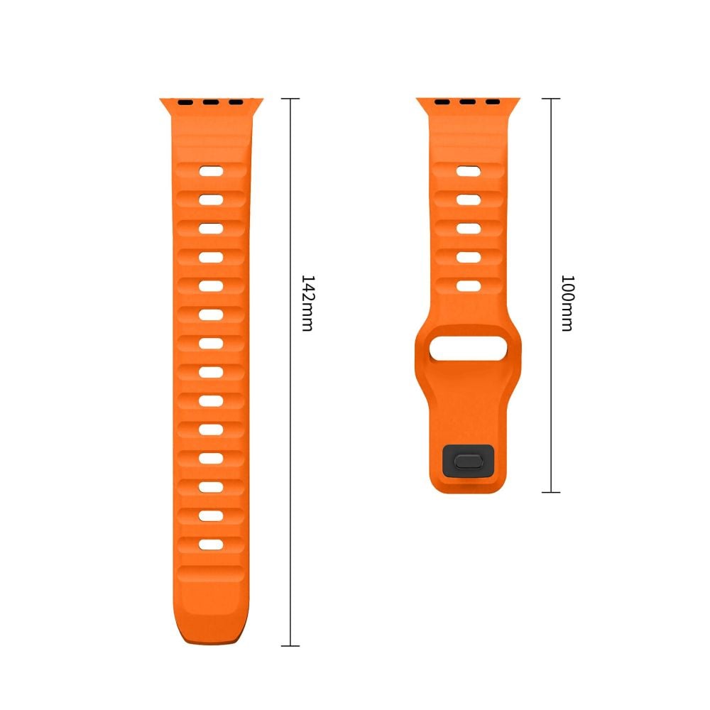TECH-PROTECT Silicone Line Λουράκι Apple Watch 8/9/10/11/12/SE/Ultra (44/45/46/49 mm), Πορτοκαλί - Image 3