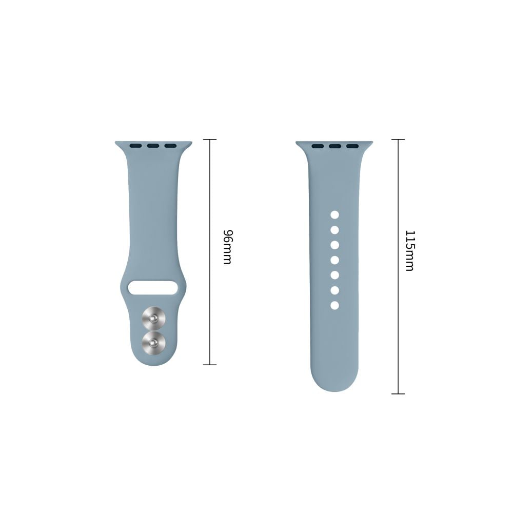 TECH-PROTECT Silicone Ιμάντας Apple Watch 8 / 9 / 10 / 11 / 12 / SE (40 / 41 / 42 mm), Blue Jeans - Image 3