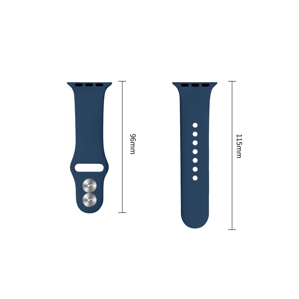 TECH-PROTECT Silicone Λουράκι Apple Watch 8 / 9 / 10 / 11 / 12 / SE (40 / 41 / 42 mm), Navy Blue - Image 3