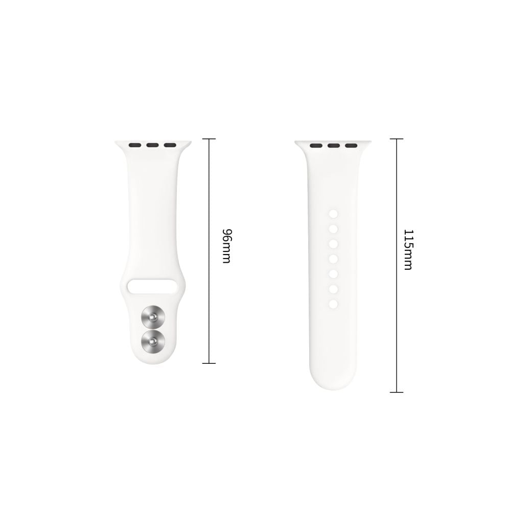 TECH-PROTECT Silicone Λουράκι Apple Watch 8/9/10/11/12/SE (40/41/42 mm), Λευκό - Image 3