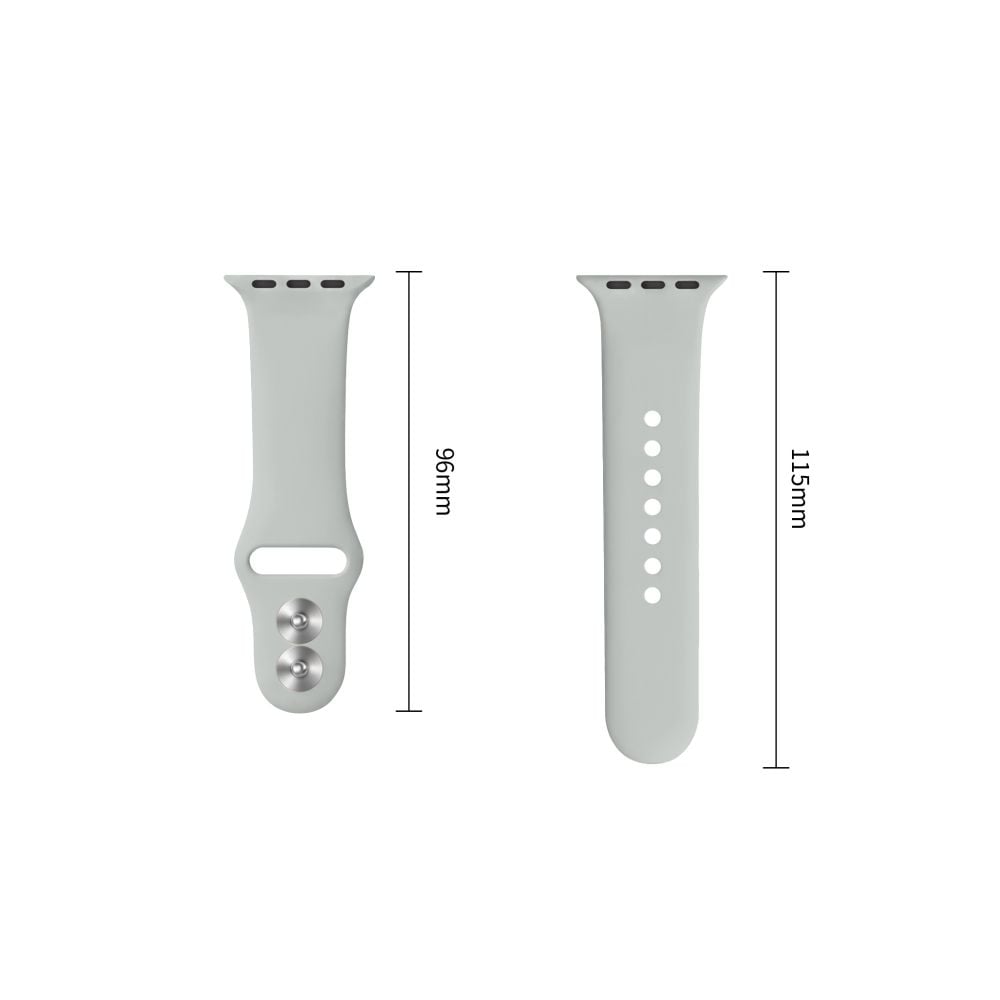 TECH-PROTECT Silicone Ιμάντας Apple Watch 8 / 9 / 10 / 11 / 12 / SE (40 / 41 / 42 mm), Lunar Grey - Image 3