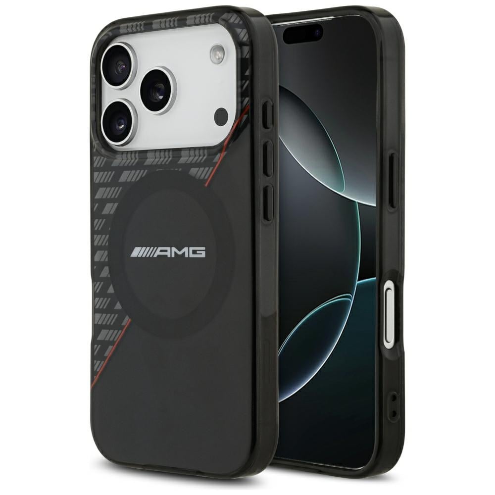 AMG Θήκη IML Double Layer Rhombs MagSafe για iPhone 18 Pro / 17 Pro – Μαύρο/Κόκκινο