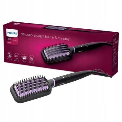 Philips StyleCare Essential BHH880/00 Θερμαινόμενη Βούρτσα Ισιώματος Μαλλιών, Μαύρη, EU