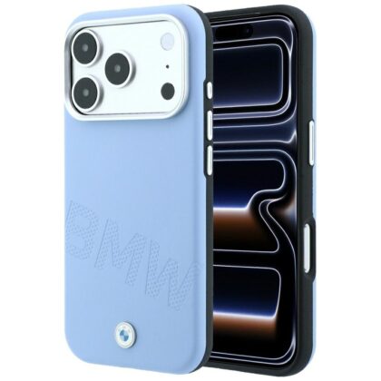 BMW Sign Inclined Deboss Letters - θήκη για Apple iPhone 18 Pro Max / 17 Pro Max - Μπλε