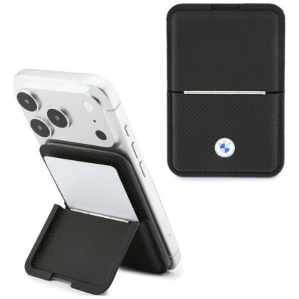 BMW Carbon Metal Logos MagSafe Πορτοφόλι, Μαύρο