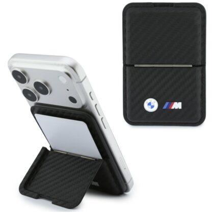 BMW M Carbon Metal Logos MagSafe Πορτοφόλι, Μαύρο