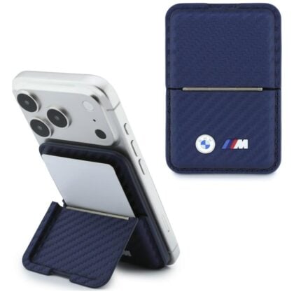 BMW M Carbon Metal Logos MagSafe Πορτοφόλι, Μπλε Ναυτικό