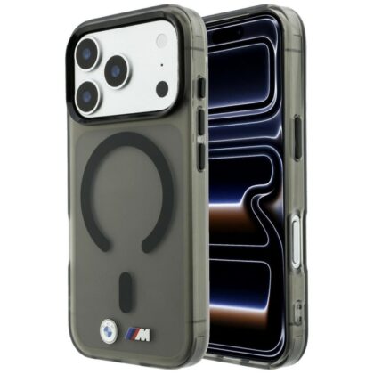 BMW M IML Frosted Metal Logo & Trims - θήκη για Apple iPhone 18 Pro / 17 Pro - Μαύρο