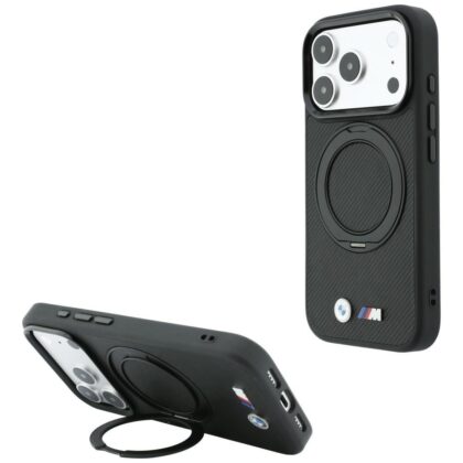 BMW Kevlar Ring Stand - θήκη για Apple iPhone 18 Pro / 17 Pro - Μαύρο