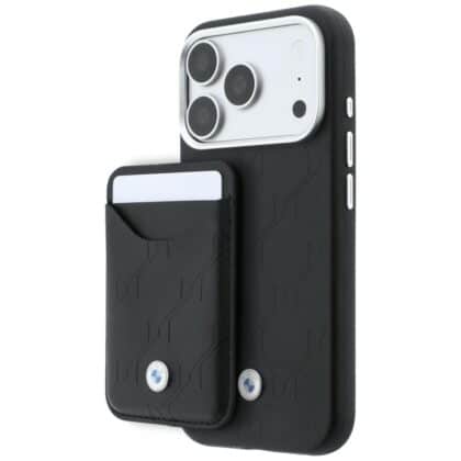 BMW Quilted Pattern Metal Logo - θήκη για Apple iPhone 18 Pro / 17 Pro - Μαύρο