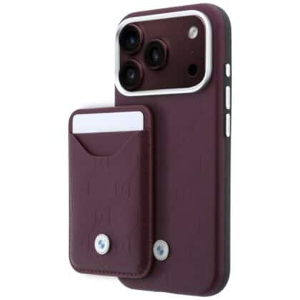 BMW Quilted Pattern Metal Logo - θήκη για Apple iPhone 18 Pro / 17 Pro - Κόκκινο