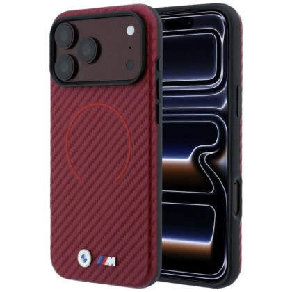 BMW M Carbon Printed Ring MagSafe - θήκη για Apple iPhone 18 Pro / 17 Pro - Κόκκινο