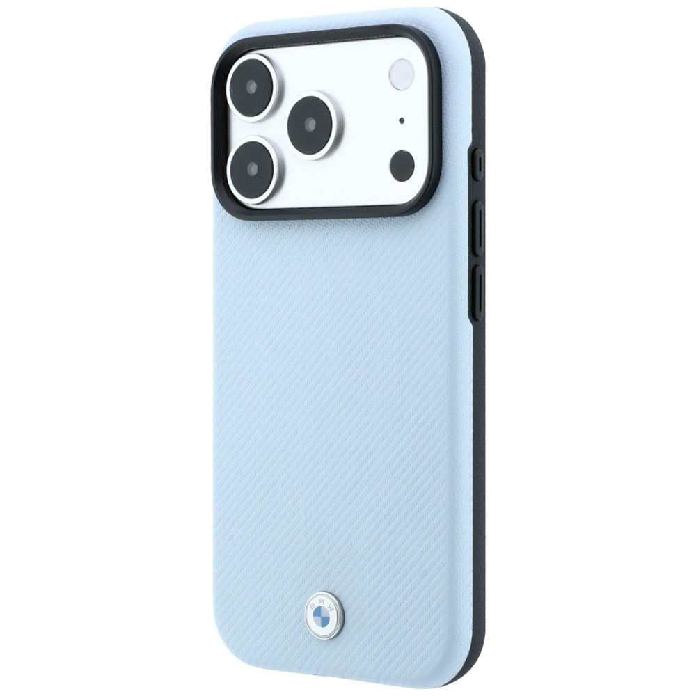 Θήκη BMW Kevlar Metal Logo MagSafe για iPhone 18 Pro / 17 Pro μπλε - Image 2