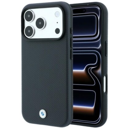 BMW Kevlar Metal Logo MagSafe - θήκη για Apple iPhone 18 Pro / 17 Pro - Γκρι