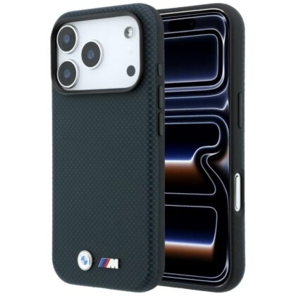 BMW M Quadrille Kevlar Metal Logo - θήκη για Apple iPhone 18 Pro Max / 17 Pro Max - Μπλε