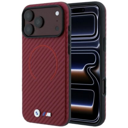 BMW M Carbon Printed Ring MagSafe - θήκη για Apple iPhone 18 Pro Max / 17 Pro Max - Κόκκινο