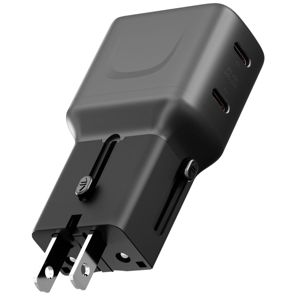Φορτιστής τοίχου Energea TravelGo Adapter 65 2xUSB-C 65W gunmetal - Image 5