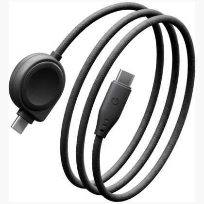 Energea Flow Duo Watch Καλώδιο 2-σε-1 USB-C σε USB-C + Φορτιστής Samsung Watch, 480Mb/s, 60W, 1.5m, Μαύρο