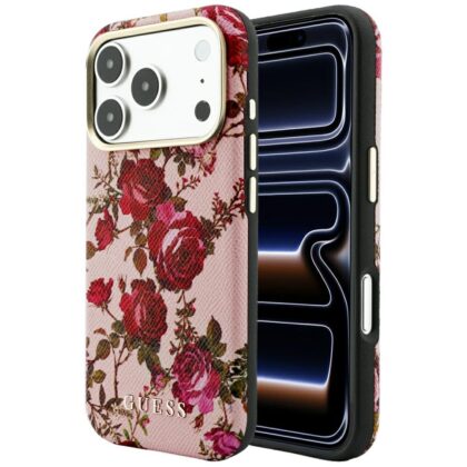 Guess Blossom Roses Print - θήκη για Apple iPhone 18 Pro / 17 Pro - Ροζ