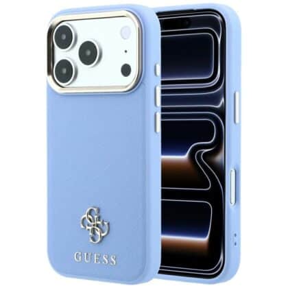 Guess Saffiano Small 4G & Classic Logo MagSafe - θήκη για Apple iPhone 18 Pro / 17 Pro - Μπλε