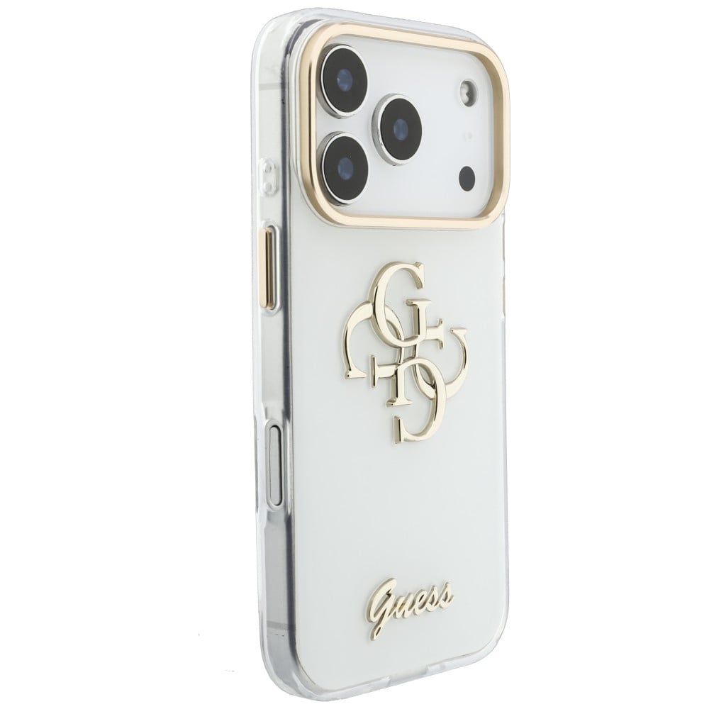 Guess IML 4G Script Metal - θήκη για Apple iPhone 18 Pro / 17 Pro - Λευκό - Image 4
