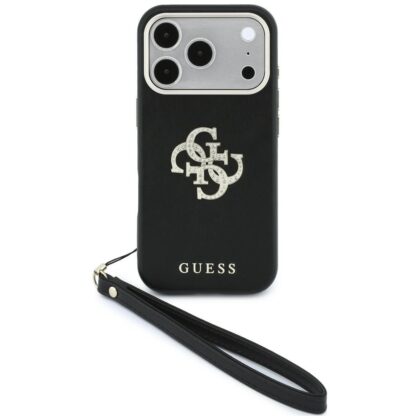 Guess Smooth & Big Strass Logo & Strap - θήκη για Apple iPhone 18 Pro / 17 Pro - Μαύρο