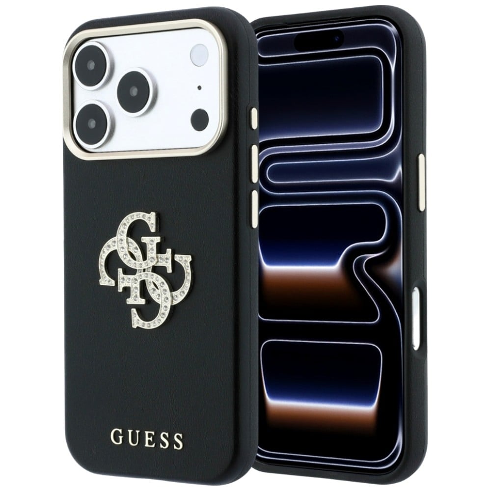 Guess Smooth & Big Strass Logo & Strap - θήκη για Apple iPhone 18 Pro / 17 Pro - Μαύρο - Image 2
