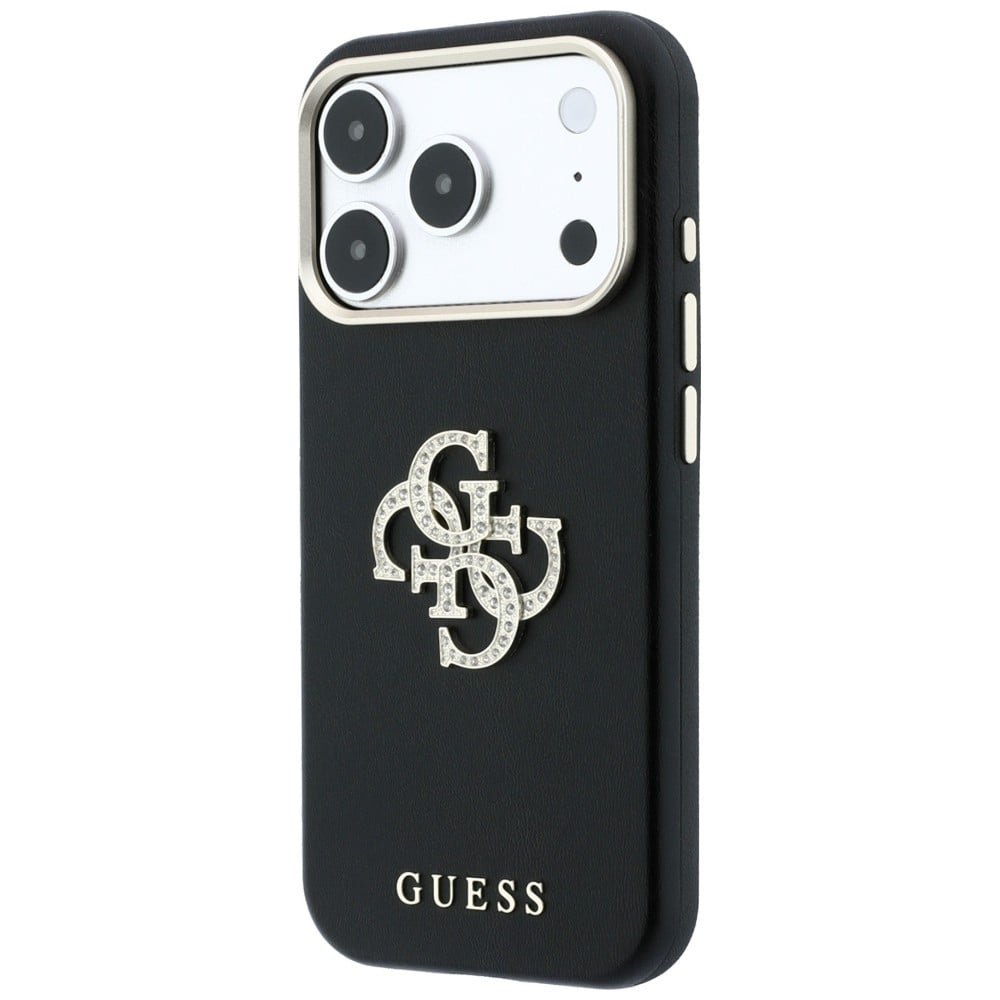 Guess Smooth & Big Strass Logo & Strap - θήκη για Apple iPhone 18 Pro / 17 Pro - Μαύρο - Image 3