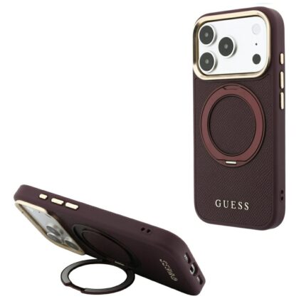 Guess Grained Classic Logo MagSafe - θήκη για Apple iPhone 18 Pro / 17 Pro - Κόκκινο