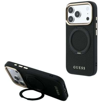 Guess Grained Classic Logo MagSafe - θήκη για Apple iPhone 18 Pro Max / 17 Pro Max - Μαύρο