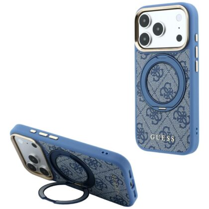 Guess Θήκη Ring Stand 360 4G Classic Logo MagSafe για iPhone 18 Pro Max / 17 Pro Max Μπλε