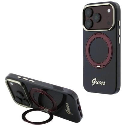 Guess IML Ring Stand - θήκη για Apple iPhone 18 Pro Max / 17 Pro Max - Κόκκινο