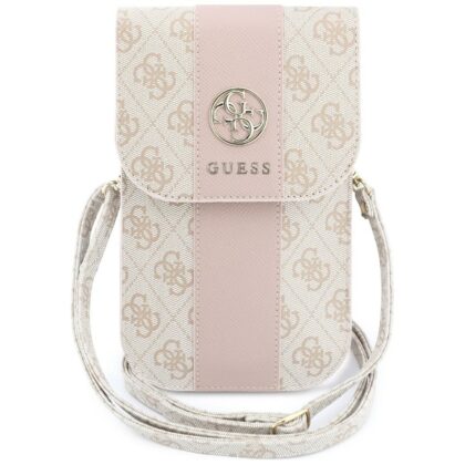 Guess 4G & Classic Logos Stripe Strap Θήκη Κινητού, Ροζ