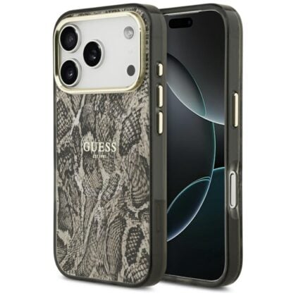 Guess Python Pattern MagSafe - θήκη για Apple iPhone 18 Pro / 17 Pro - Καφέ