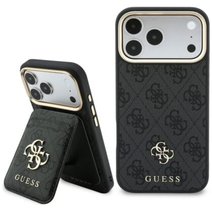 Θήκη Guess 4G με πορτοφόλι MagSafe για iPhone 18 Pro / 17 Pro μαύρο