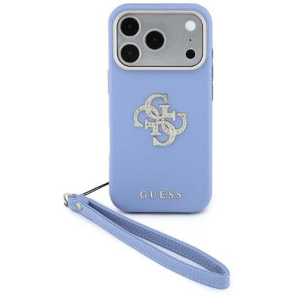 Guess Smooth & Big Strass Logo & Strap - θήκη για Apple iPhone 18 Pro / 17 Pro - Μπλε