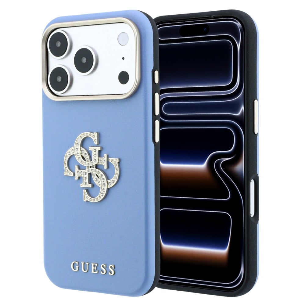 Guess Smooth & Big Strass Logo & Strap - θήκη για Apple iPhone 18 Pro / 17 Pro - Μπλε - Image 2
